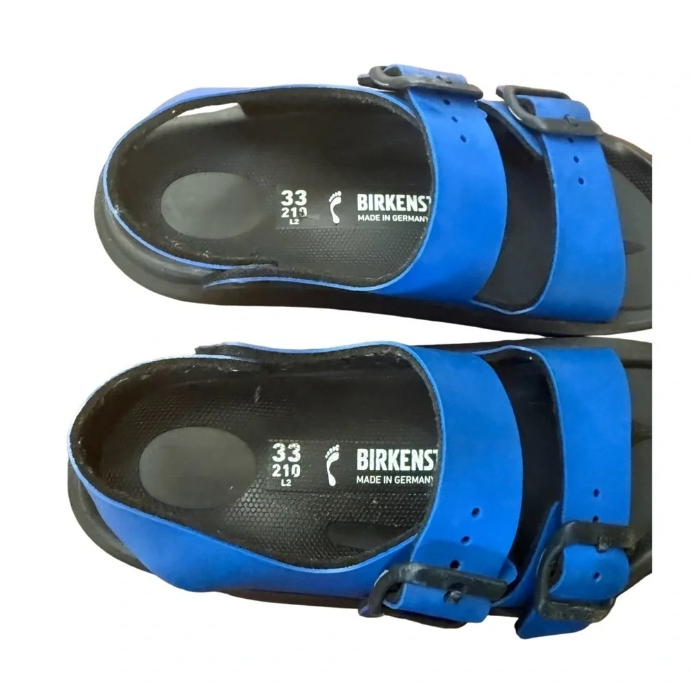 Birkenstock Mogami Terra Kids Bright Blue Sandals-Euro size 33 US size 1.5